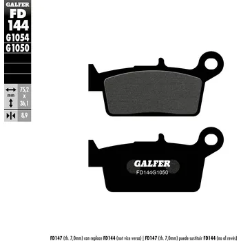 Brzdová destička GALFER brzdové destičky KH131 polokovové SCOOTER (tloušťka 8,9mm) (GALFER brzdové destičky KH131 polokovové SCOOTER (tloušťka 8,9mm))