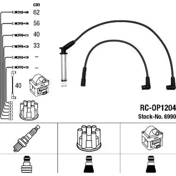 Zapalovací kabel Sada kabelů pro zapalování NGK 6990
