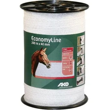 Ohradník Páska pro ohradníky polyetylén 200m x 40mm - bílá (Páska pro ohradníky polyetylenová)