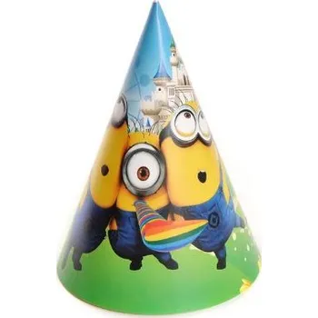 Dětský míč Narozeninová party dekorace s motivem Mimoni Varianta: party kloboučky - 6 ks