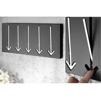 Věšák Moderní nástěnný věšák - Arrow, velký černý