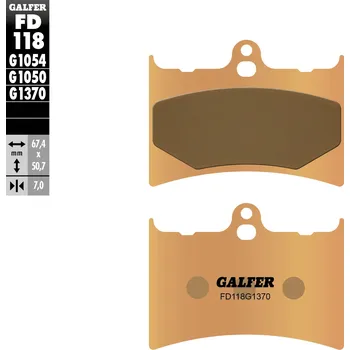 Brzdová destička GALFER brzdové destičky KH126 sintrované barva zlatá STREET (GALFER brzdové destičky KH126 sintrované barva zlatá STREET)
