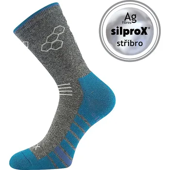 Pánské ponožky VOXX Ponožky sportovní VIRGO s ionty stříbra TMAVĚ ŠEDÉ MELÉ varianta II 35-38 117221
