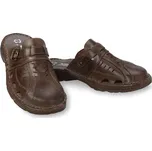 Wooline Pánské kožené sandály, hnědé Velikost obuvi: 40