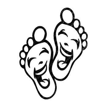 Samolepící dekorace SAMOLEPKA Nožičky 001 levá s úsměvem (50 - 3D karbon černý) NA AUTO, NÁLEPKA, FÓLIE, POLEP, TUNING, VLASTNÍ TEXT, TISK, AUTOSAMOLEPKY.cz, POLEPY, OBRÁZEK, LOGO, SAMOLEPKY