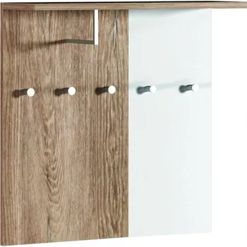 Šatní skříň Předsíňový panel DENVER - dub halifax/bílá lesk