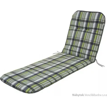 Podsedák polstr na zahradní nábytek, polstr na lehátko rozměr 190 x 59 x 5 cm zelenošedá kostka castor