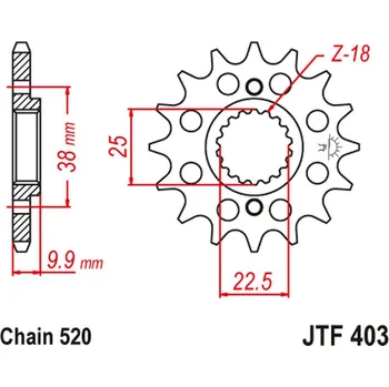 Řetězová sada pro motocykl JT řetězové kolo přední 2200 13 BMW G 450 X 08-11, HUSQVARNA 449/511 TC/TE/SM 11-12 (220013JT) (řetěz 520) (JT řetězové kolo přední 2200 13 BMW G 450 X 08-11, HUSQVARNA 449/511 TC/TE/SM 11-12 (220013JT) (řetěz 520))