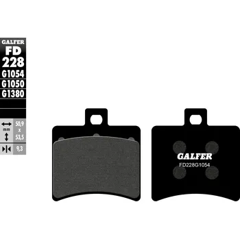 Brzdová destička GALFER brzdové destičky KH298 polokovové (GALFER brzdové destičky KH298 polokovové)