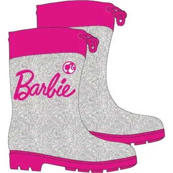 Dívčí obuv Barbie- licence Dívčí holínky - Barbie 5255295, stříbrná / třpytky Barva: Šedá, Velikost: 33-34