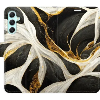 Pouzdro na mobilní telefon Flipové pouzdro iSaprio - BlackGold Marble - Samsung Galaxy A34 5G