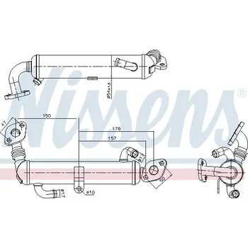 Motor automobilu Chladič, recirkulace spalin NISSENS 989434