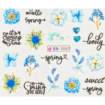 Lak na nehty BIO NAILS Vodolepka BN-2057 květy a nápisy