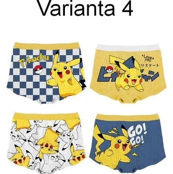 Chlapecké prodyšné spodní prádlo - 4 ks/bal. boxerky Pokémon Varianta: varianta 4, Velikost: 110-120 cm