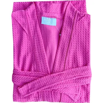 Dámské noční prádlo C-Lemon Dámský bavlněný župan - HFJ33 Barva: Růžová, Velikost: M/L