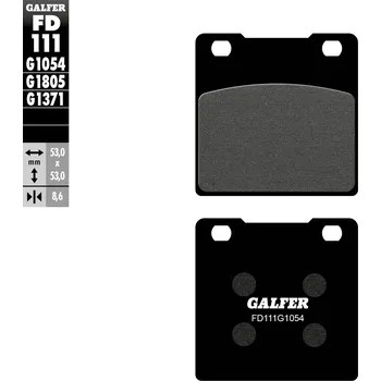 Brzdová destička GALFER brzdové destičky KH063 / KH161 polokovové (GALFER brzdové destičky KH063 / KH161 polokovové)