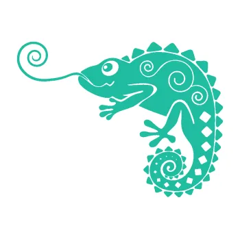 Samolepící dekorace Chameleon 004 levá (25 - tyrkysová) SAMOLEPKA NA AUTO, NÁLEPKA, FÓLIE, POLEP, TUNING, VLASTNÍ TEXT, TISK, AUTOSAMOLEPKY.cz, POLEPY, OBRÁZEK, LOGO, 3D STICKERS