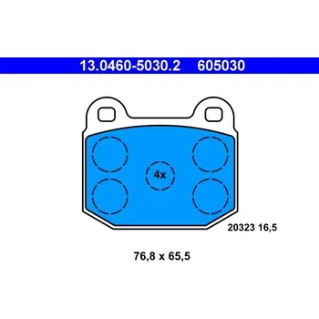 Brzdový systém Sada brzdových destiček, kotoučová brzda ATE 13.0460-5030.2