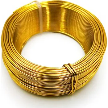 Vázací drát mech-mech.cz Floristický drát - Ring malý - 50m - Zlatý