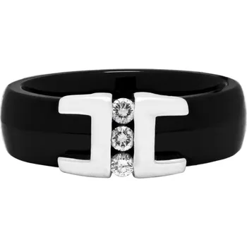 Prsten Keramický prsten s diamanty Guy Laroche TN005GCNB