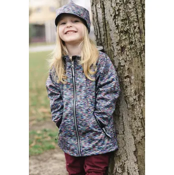 Pánská softshellová bunda barevná melírovaná softshellová bunda