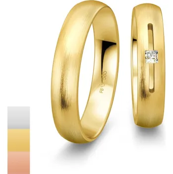 Prsten Snubní prsteny Inspirations ze žlutého zlata s diamantem nebo zirkonem 4804110-4804109