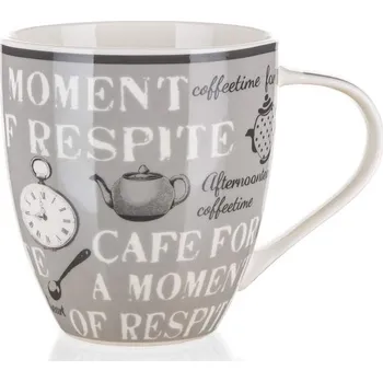 Stolování BANQUET Hrnek keramický RESPITE 500 ml, hodiny (BANQUET Hrnek keramický RESPITE 500 ml, hodiny)
