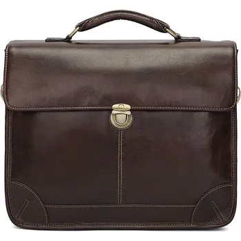 Pánská aktovka Pánská kožená aktovka British Style gentleman bag Barva (Varianta): Kávová