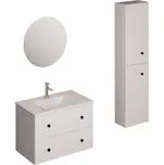 Koupelnová sestava s umyvadlem včetně umyvadlové baterie, vtoku a sifonu Naturel Forli bílá lesk KSETFORLI12