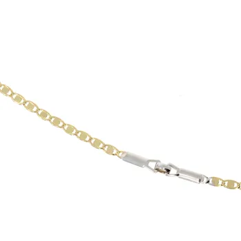 Řetízek Zlatnictví Helios Zlatý řetízek s bílým rhodiem Velikost: 45cm, Váha: 3,55 g