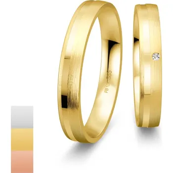 Prsten Snubní prsteny Basic Light ze žlutého zlata s diamantem nebo zirkonem 4805614-4805613