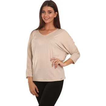 Dámské tričko Pleas Dámské tričko s 3/4 rukávem béžová L (178690-305-042)