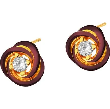 Náušnice Zlaté náušnice se zirkony a smaltem - AP534-3764