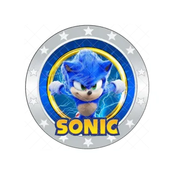 Jedlá dekorace na dort SONIC hvězdy, VARIANTA Jedlý papír 1700