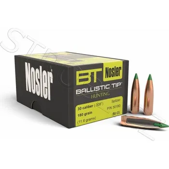 Příslušenství pro sportovní střelbu Střely Nosler Ballistic Tip Hunting .30 cal, dia .308, 180grs