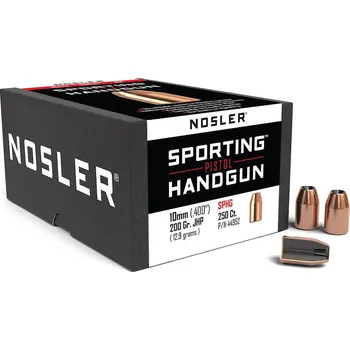 Příslušenství pro sportovní střelbu Střely Nosler Sporting Handgun .40 cal, dia .400, 200grs JHP