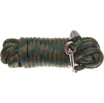 Vodítko pro psa Barvářská šňůra z kulatého popruhu, 8 metrů, zelený popruh