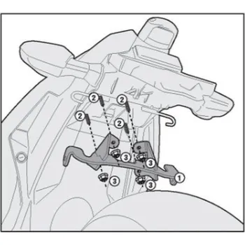 Nosič na motocykl a skútr KAPPA adaptér pro montáž bočního nosiče TE4108K bez použití nosiče centrálního kufru KZ4108 (KAPPA adaptér pro montáž bočního nosiče TE4108K bez použití nosiče centrálního kufru KZ4108)