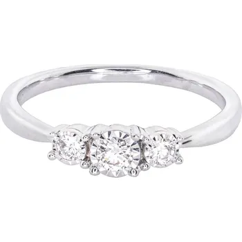 Prsten Prsten z bílého zlata s diamanty KR6350