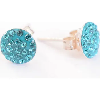 Korálek Náušnice pusety AG 925/1000 Aquamarin 7mm CB 088