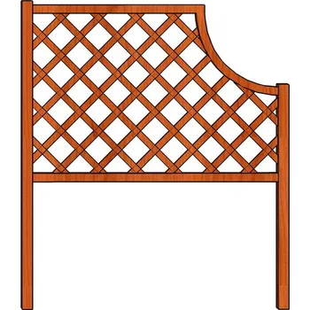 Opora na rostlinu Mřížka k truhlíku Oblouk 128 x 150 Vladeko