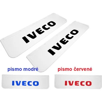 Blatník karosérie Zástěrka gumová 2x bílá/červená IVECO