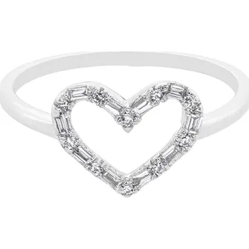 Prsten Dámský diamantový prsten z bílého zlata FR935010