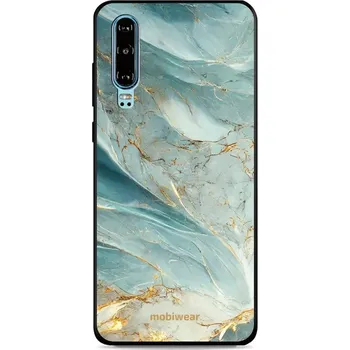 Pouzdro na mobilní telefon Lesklý kryt Mobiwear Glossy - Huawei P30 - G022G Zelenkavý a zlatavý mramor (Prémiové lesklé pouzdro, obal, kryt Mobiwear Glossy na mobil Huawei P30 - G022G Zelenkavý a zlatavý mramor, materiál Plast + TPU silikon - krytí po všech stranách, neošoupatelný)