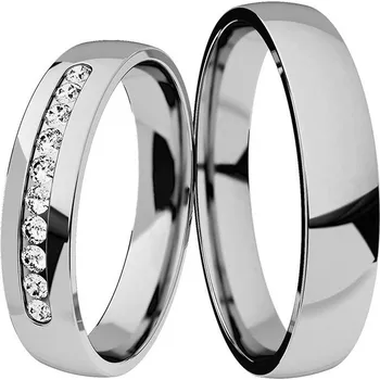 Prsten Snubní prsteny 585/1000 z bílého zlata se zirkonem nebo diamantem 991SN20