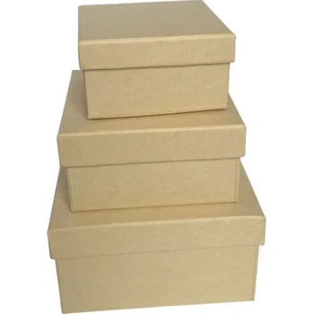 Dárková krabička WEST DESIGN PRODUCTS LIMITED Sada krabiček z kartonu (3ks) Čtverec