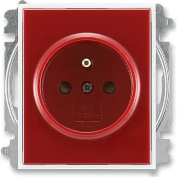 Elektrická zásuvka ABB ELEMENT,TIME Zásuvka chráněná s clonkami karmínová/bílá 5519E-A02357 13