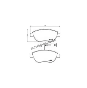 Brzdová destička Sada brzdových destiček BREMBO P23120 - FIAT, OPEL