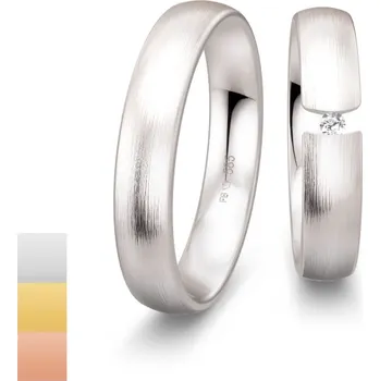 Prsten Snubní prsteny Inspirations z bílého zlata s diamantem nebo zirkonem 4804128-4804127