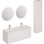 Koupelnová sestava s umyvadlem včetně umyvadlové baterie, vtoku a sifonu Naturel Ancona bílá KSETANCONA8